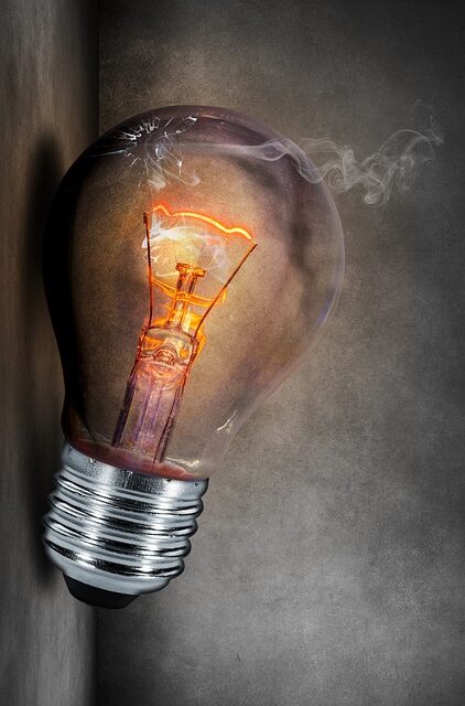 light bulb, incandescent, smoke